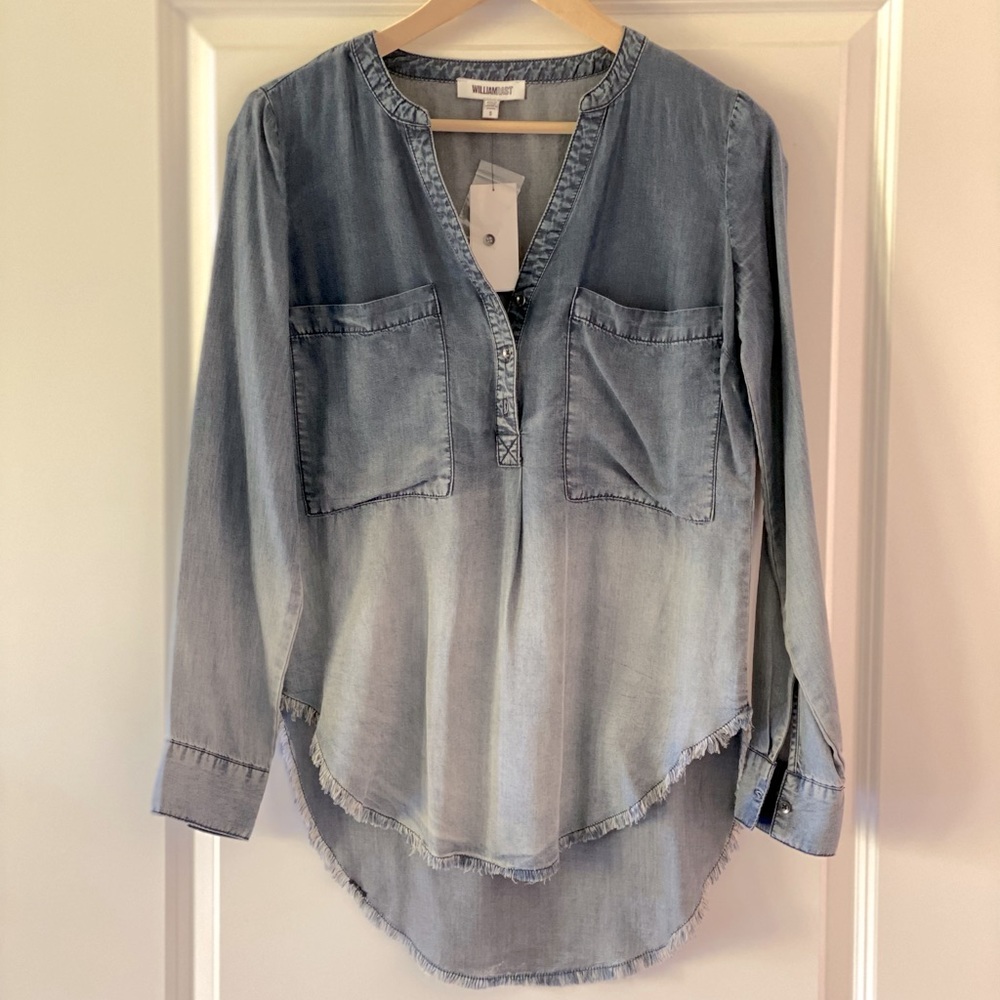 WilliamRast ombré denim top (NWT)
